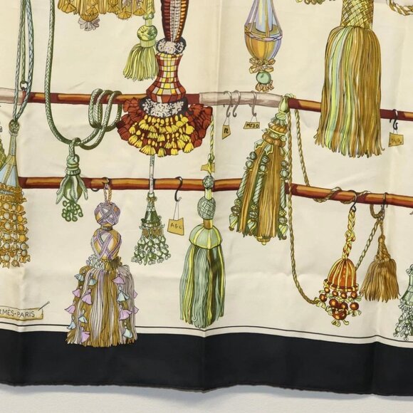 HERMES Carre 90 Scarf ""Pasementerie"" Silk Navy Auth 135492 - Picture 6 of 15